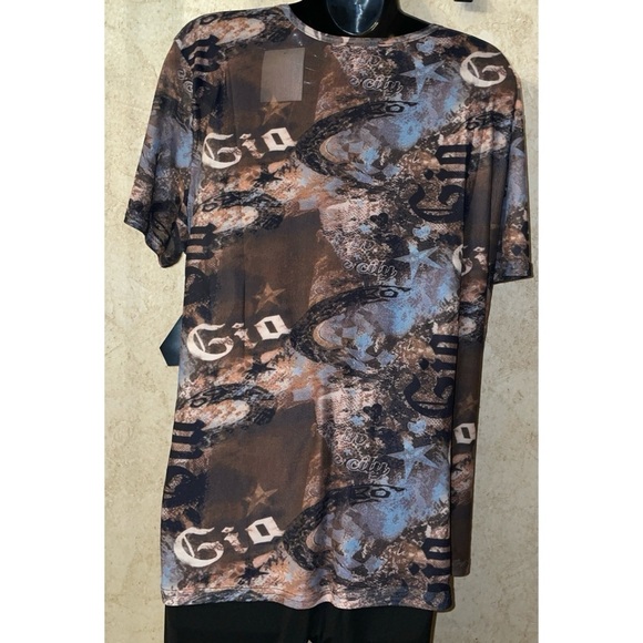 Gemstone Multicolor Graphic Sheet Top - Picture 2 of 5